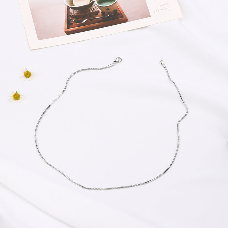 1.2mm-1.5mm Stainless Steel Snake Chain in gold, rose gold, and silver finishes view 6
