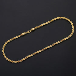 Gold-Tone Stainless Steel Rope Chain with lobster clasp view 5