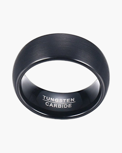 8mm Brushed Black Tungsten Carbide Ring product shot