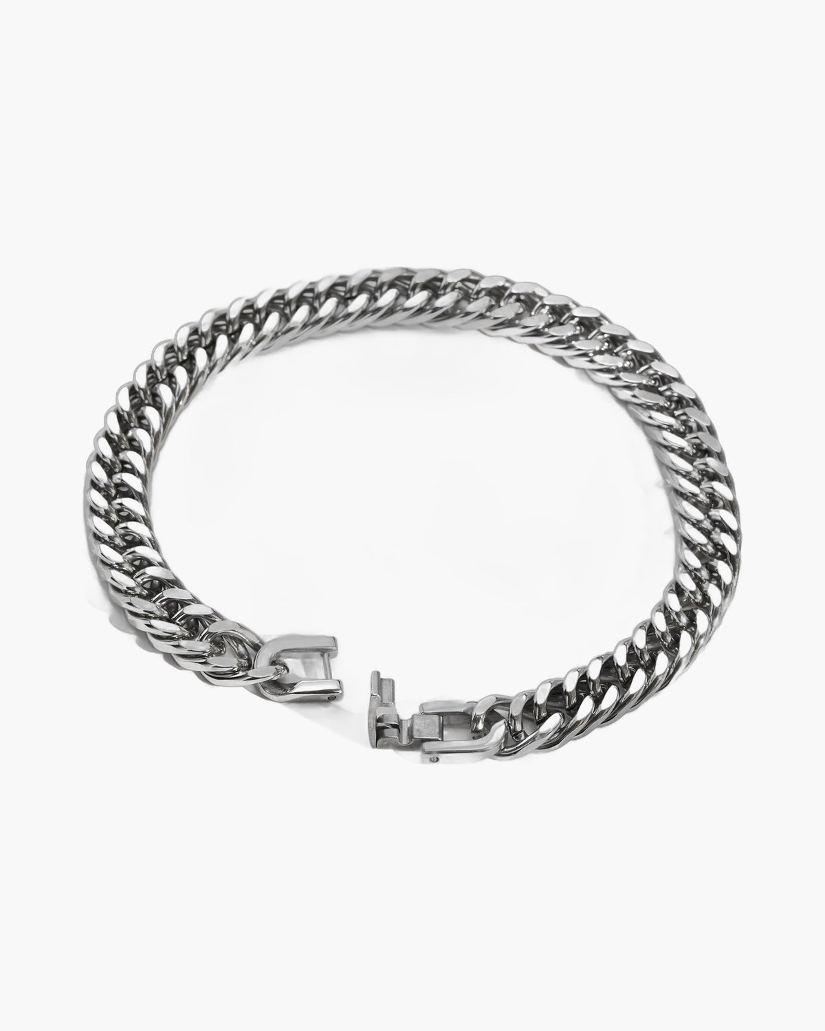 8mm Stainless Steel Curb Link Bracelet