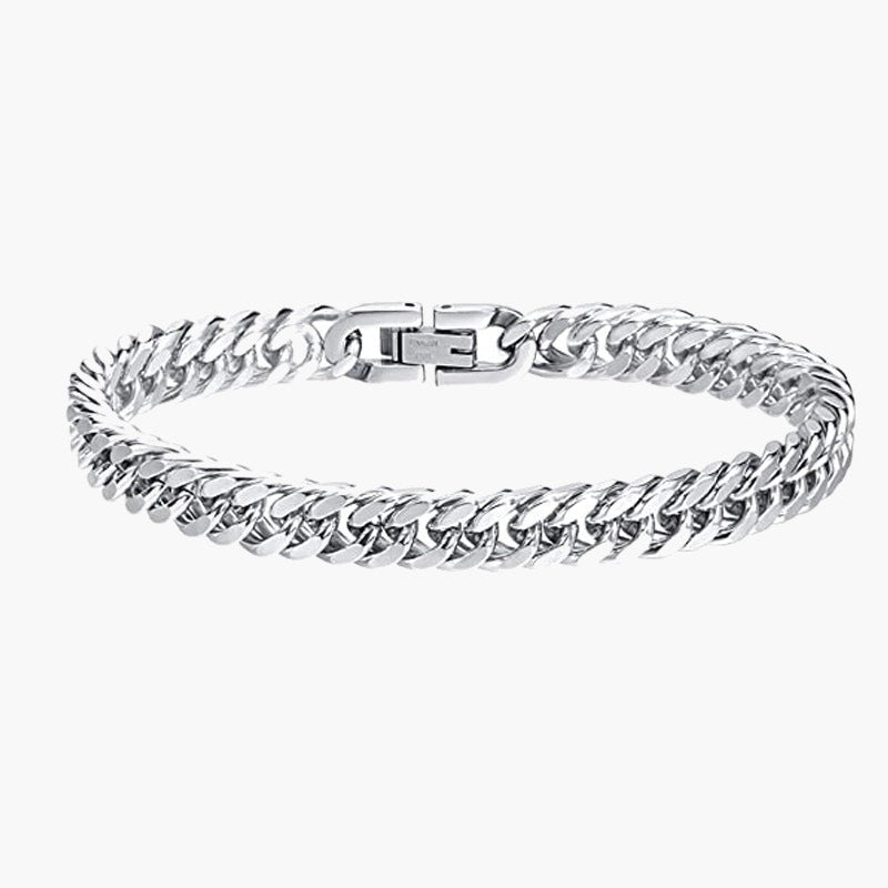 8mm Titanium Steel Curb Link Bracelet black finish view 2