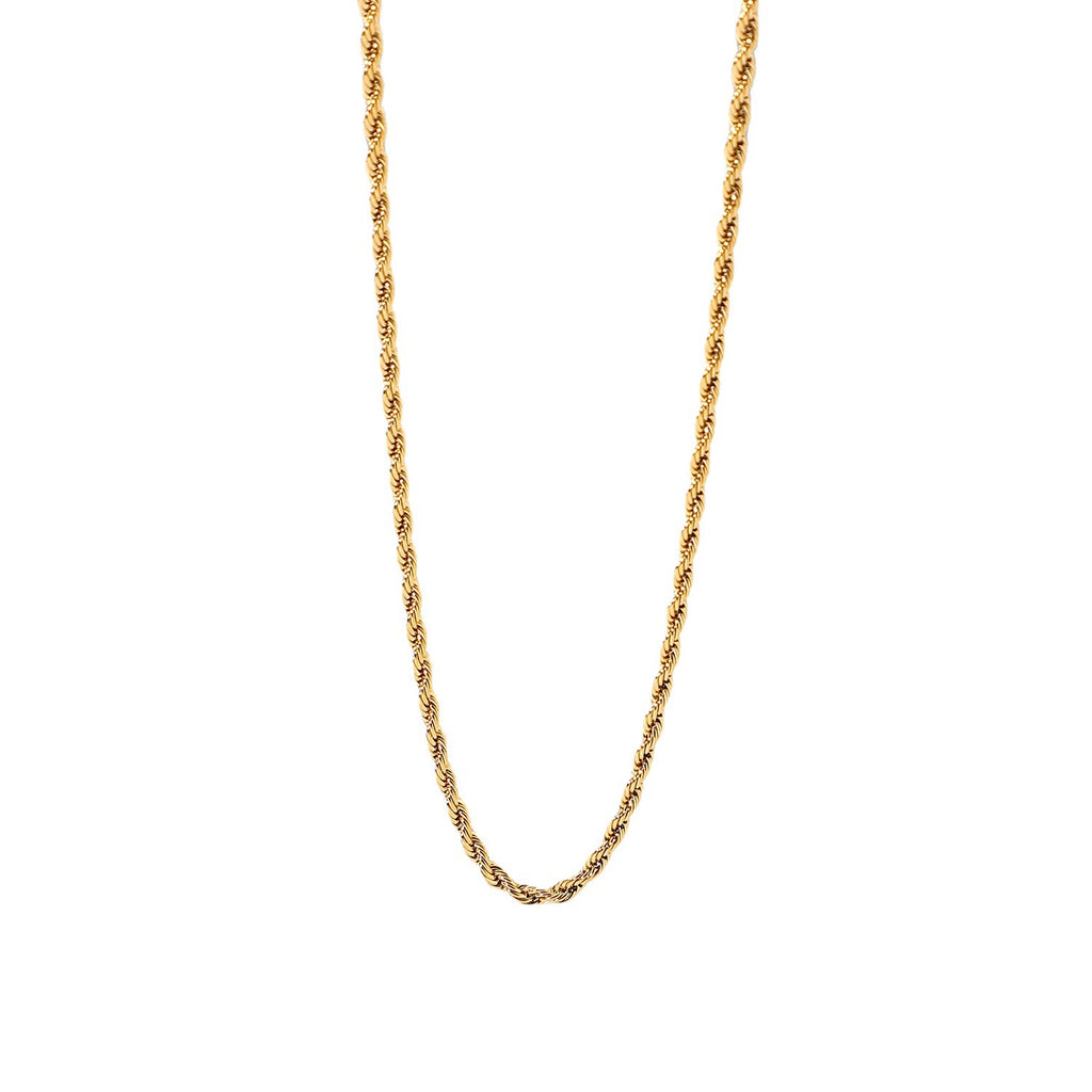 Gold-Tone Stainless Steel Rope Chain - classic design