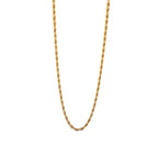 Gold-Tone Stainless Steel Rope Chain - classic design