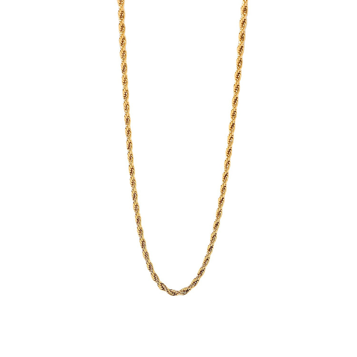 Gold-Tone Stainless Steel Rope Chain - classic design