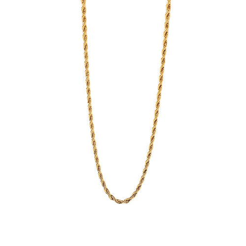 Gold-Tone Stainless Steel Rope Chain - classic design