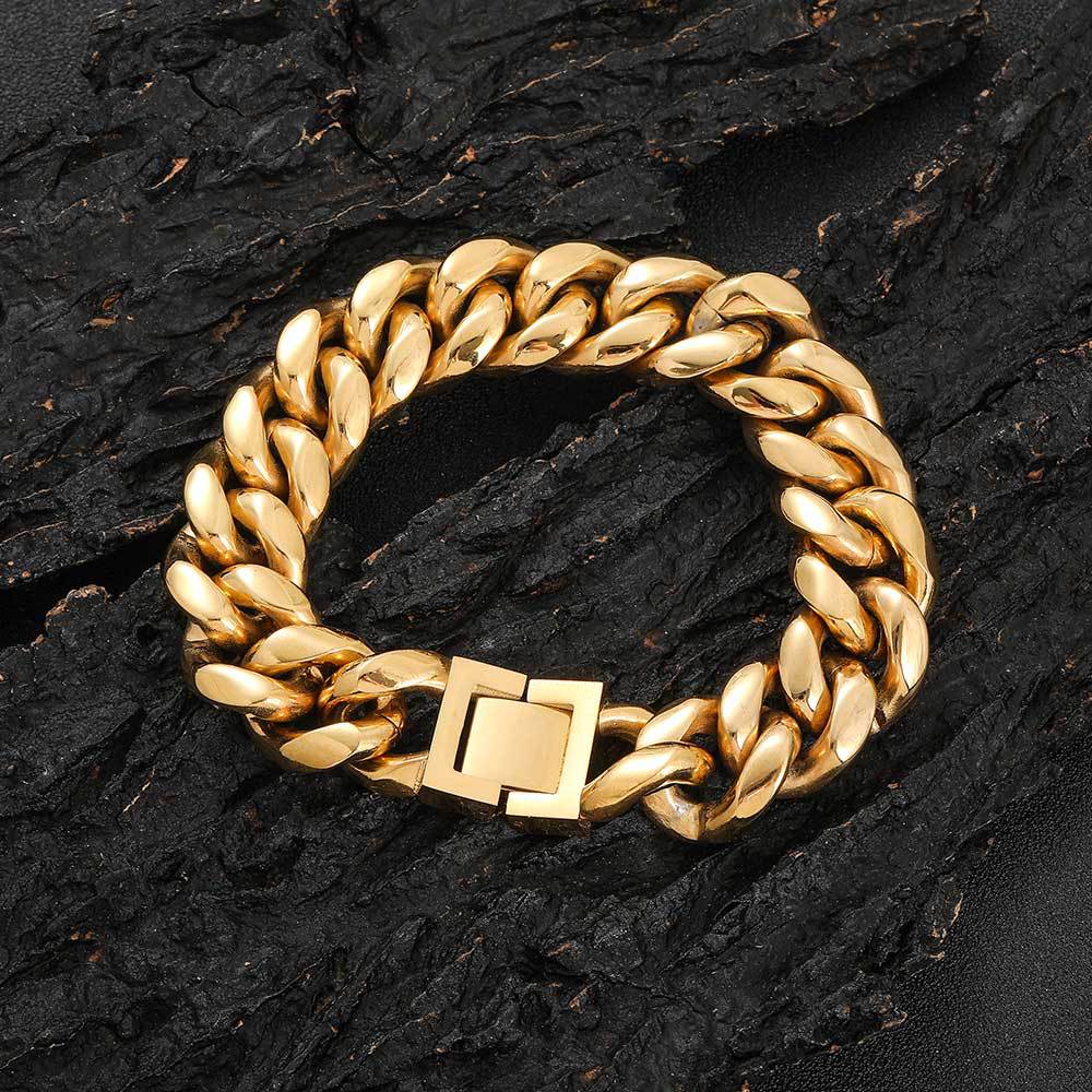 The Miami Cuban Bracelet in Stainless Steel, view 3