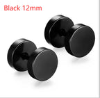 Barbell Stud Earrings in silver finish view 11