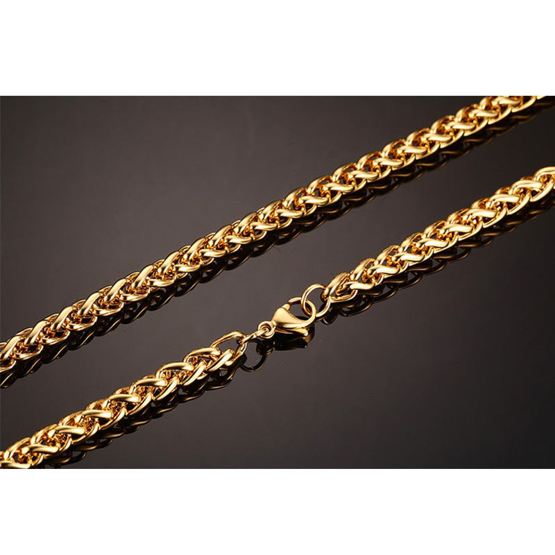 Gold-Tone Wheat Chain Necklace, various widths and lengths view 4
