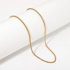Gold-Tone Stainless Steel Rope Chain - classic design view 4