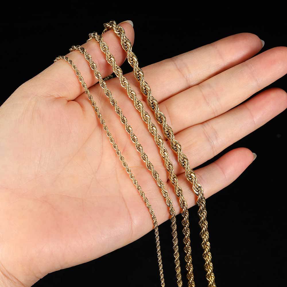 Rope Chain Bracelet in Stainless Steel, gold-tone