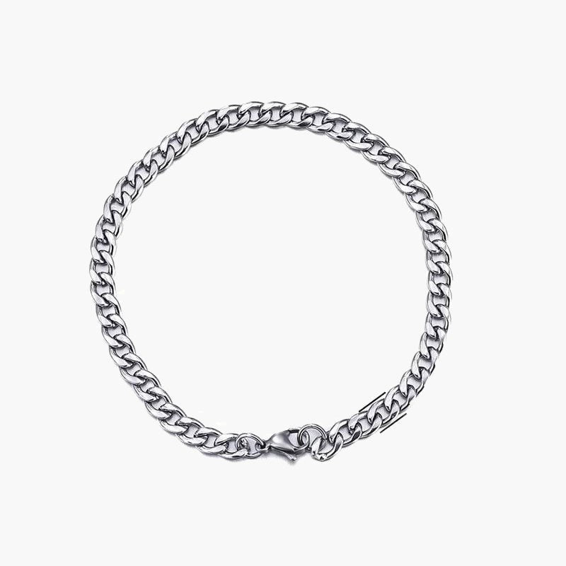 9mm Titanium Steel Cuban Link Chain, gold-tone, close-up view 4