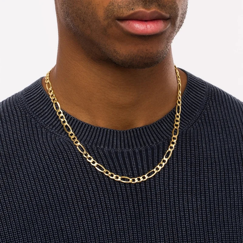 Gold Plated Figaro Chain Necklace