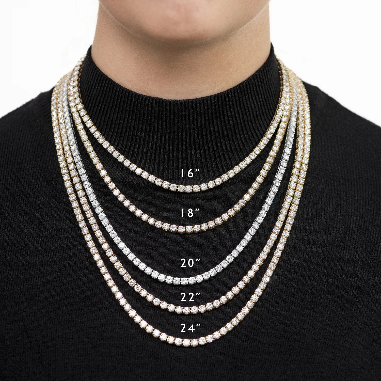 Iced Out Tennis Chain Cubic Zirconia Necklace