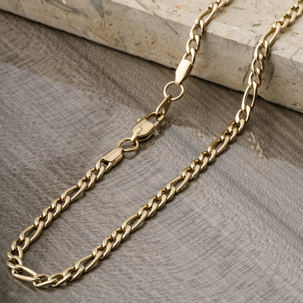 Gold Plated Figaro Chain Necklace
