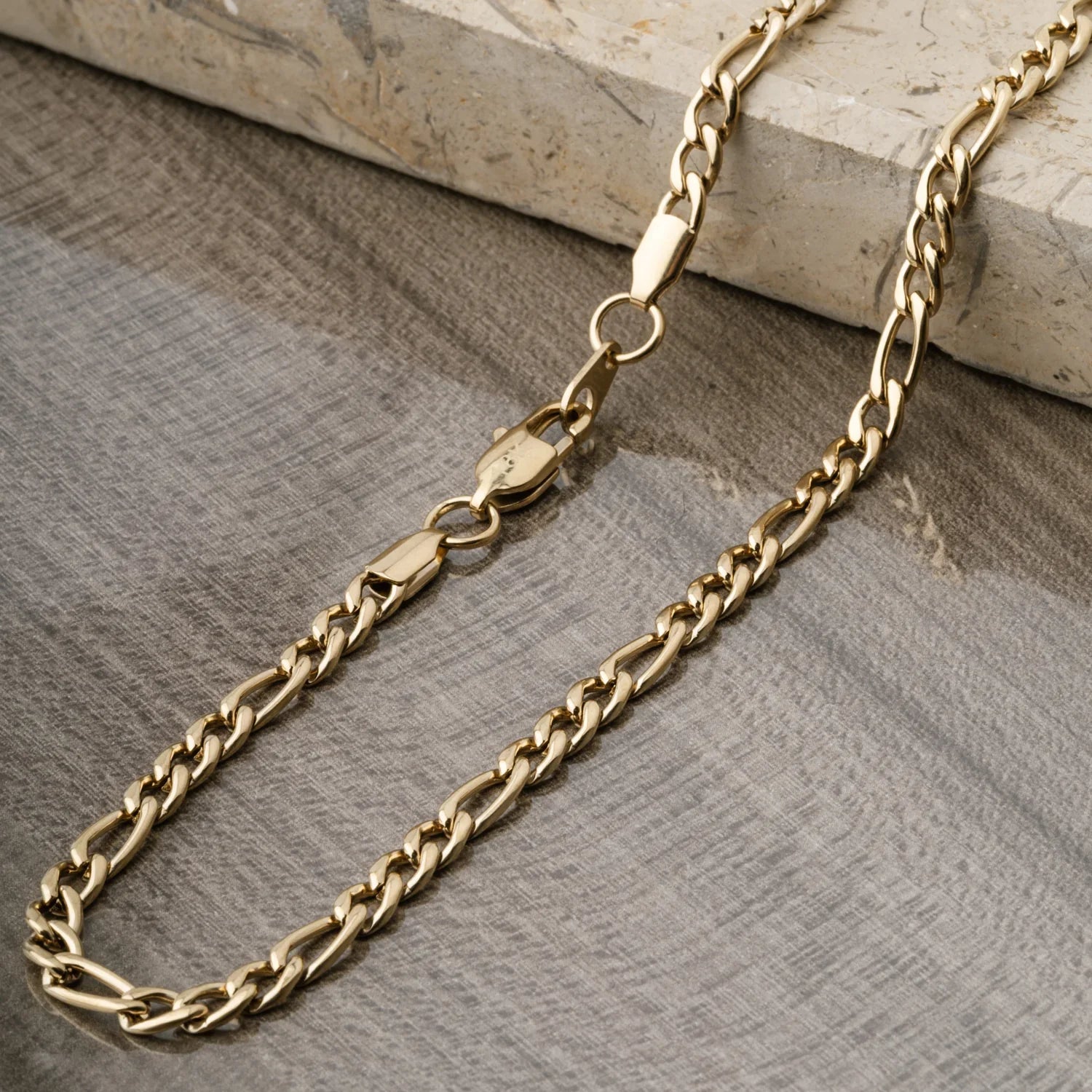 Gold Plated Figaro Chain Necklace