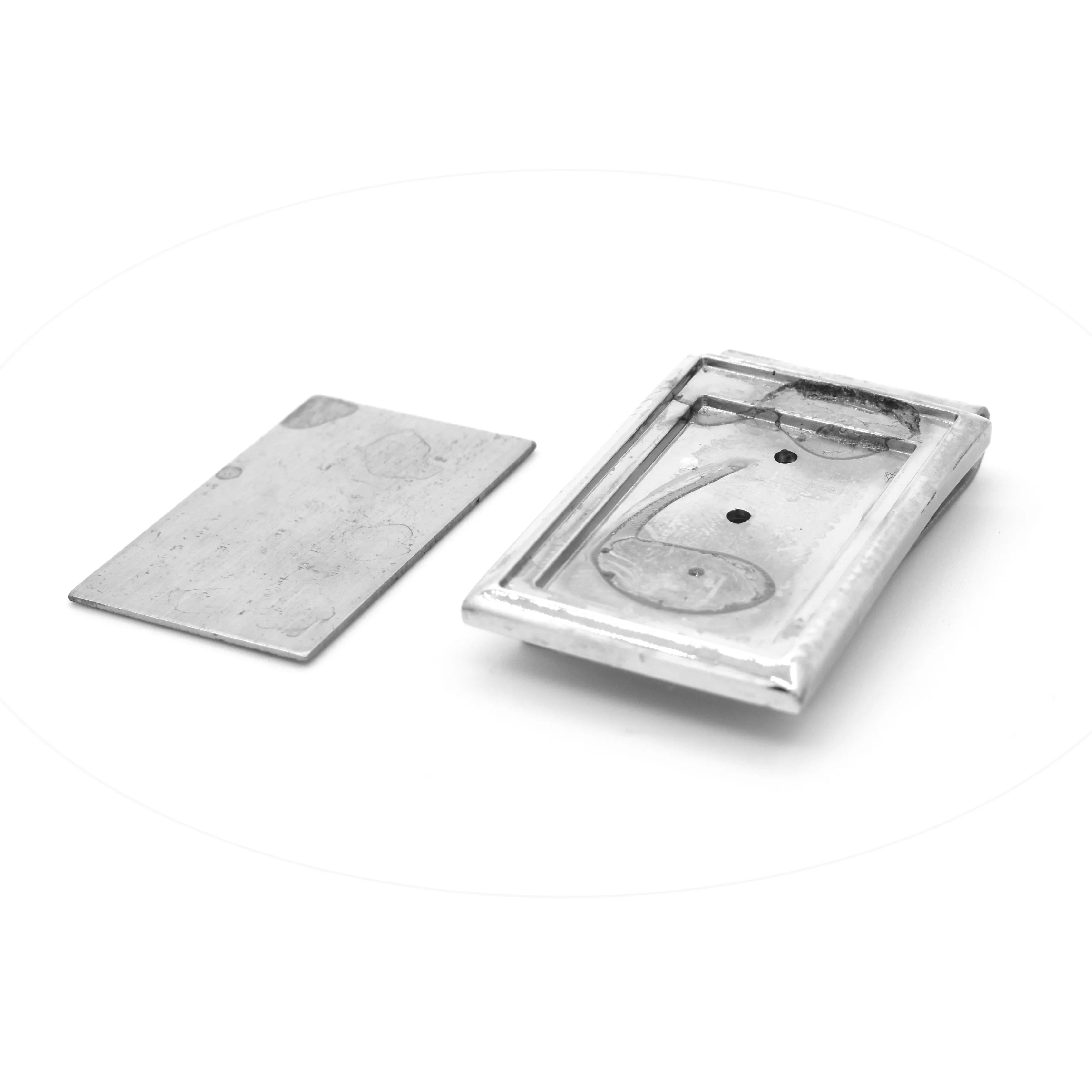 Silver-Tone Blank Frame DIY Money Clip