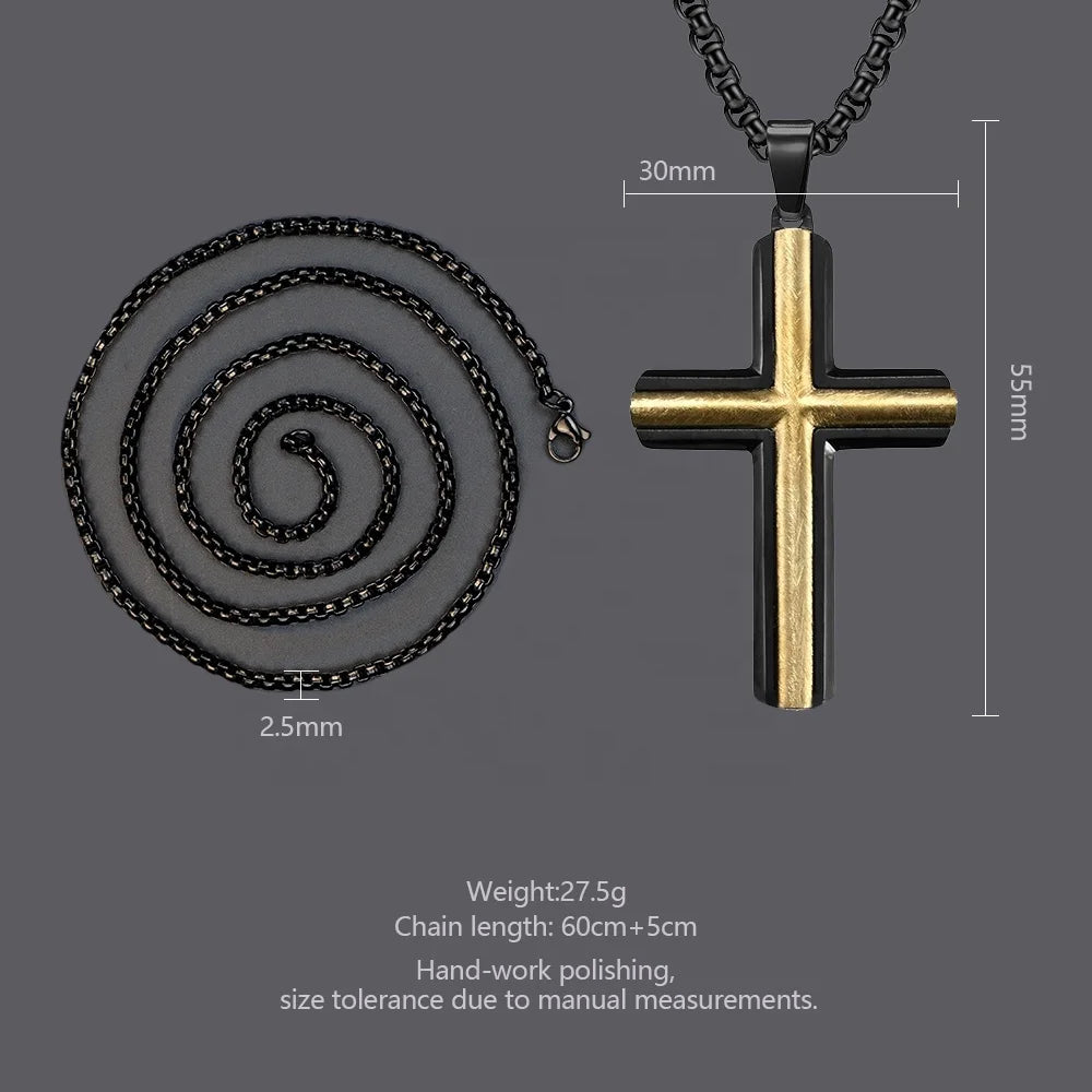 Silver-Tone Sacred Cross Necklace