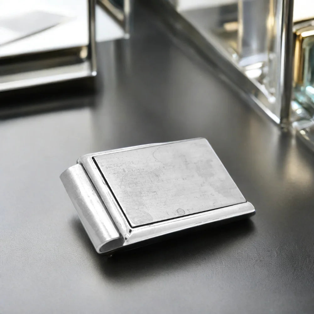 Silver-Tone Blank Frame DIY Money Clip