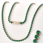 Gold Plated CZ Tennis Chain Necklace for Men