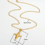 Gold Plated 316L Stainless Steel Star Pendant Necklace