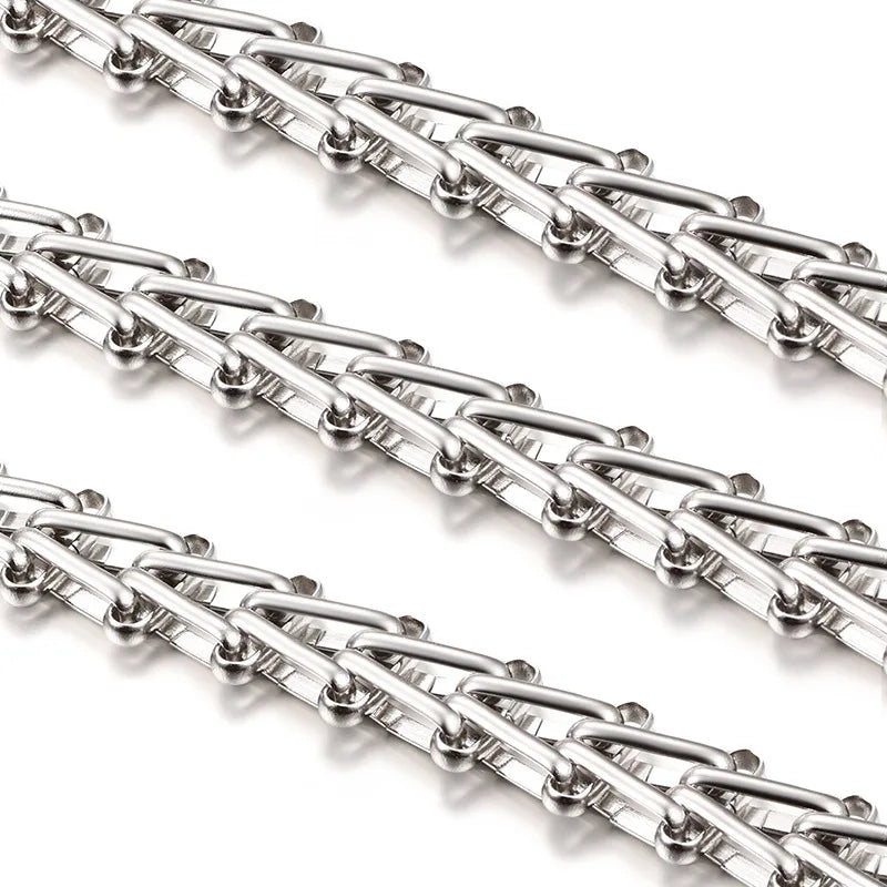 18K Gold Plated Train Track Link Necklace