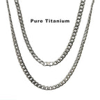 Pure Titanium Miami Cuban Link Chain Necklace