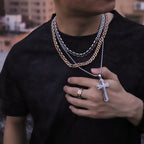 Men's X-Shape Hollow Link Cuban Chain Necklace