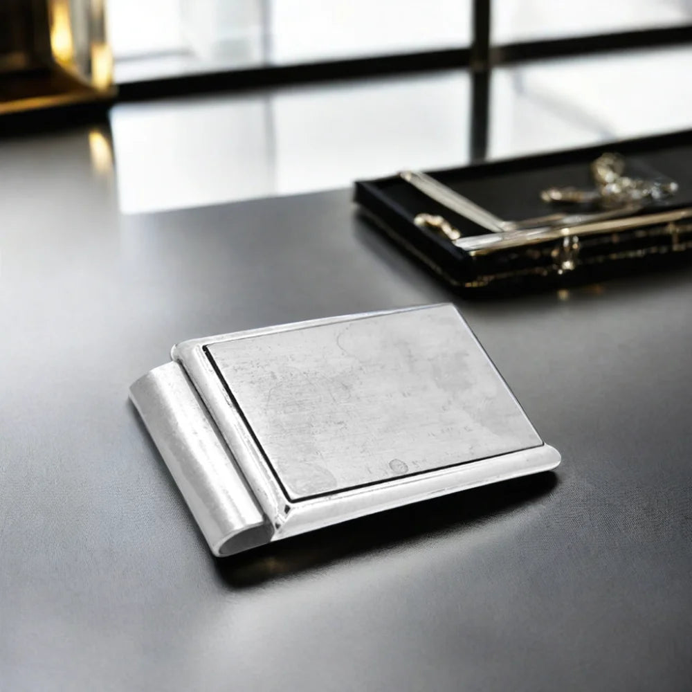 Silver-Tone Blank Frame DIY Money Clip