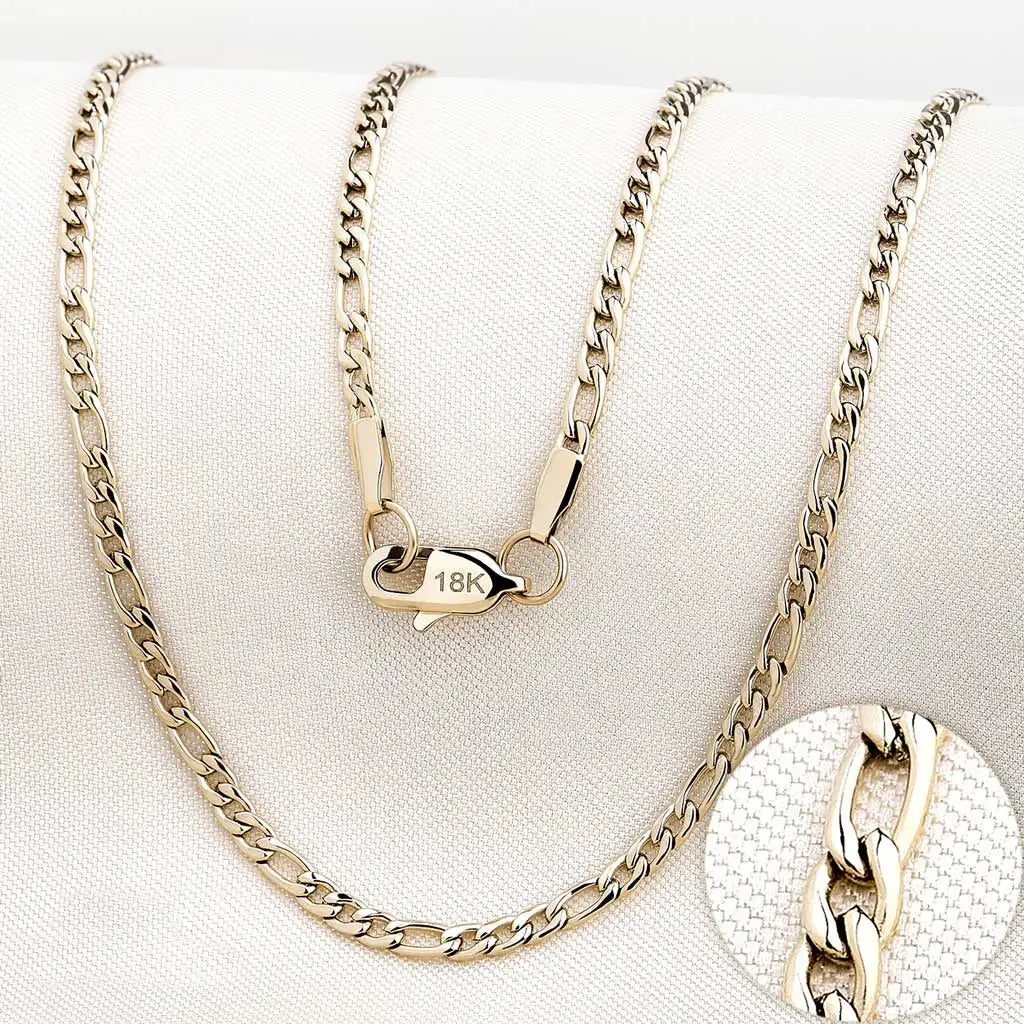 Gold Plated Figaro Chain Necklace