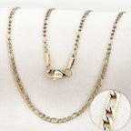 Gold Plated Figaro Chain Necklace
