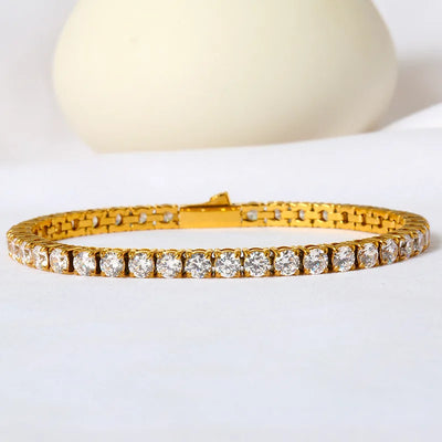 Classic Tennis Bracelet in Polished Steel