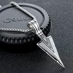 Men's Arrowhead Pendant Box Chain Necklace
