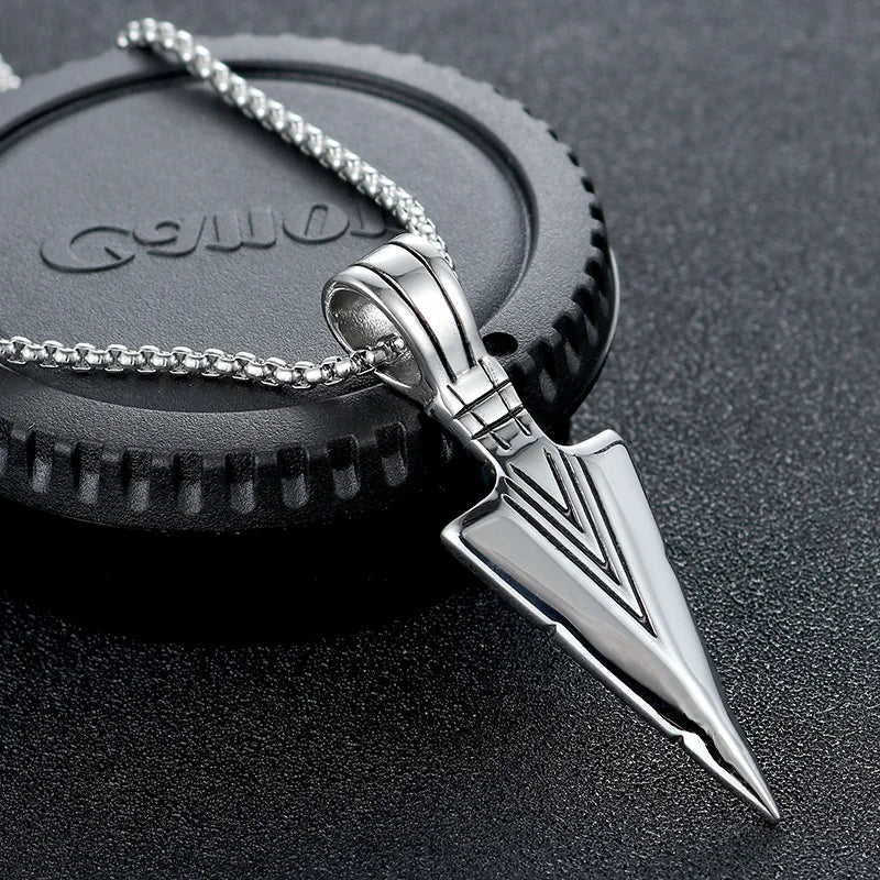 Silver-Tone Arrowhead Pendant Necklace