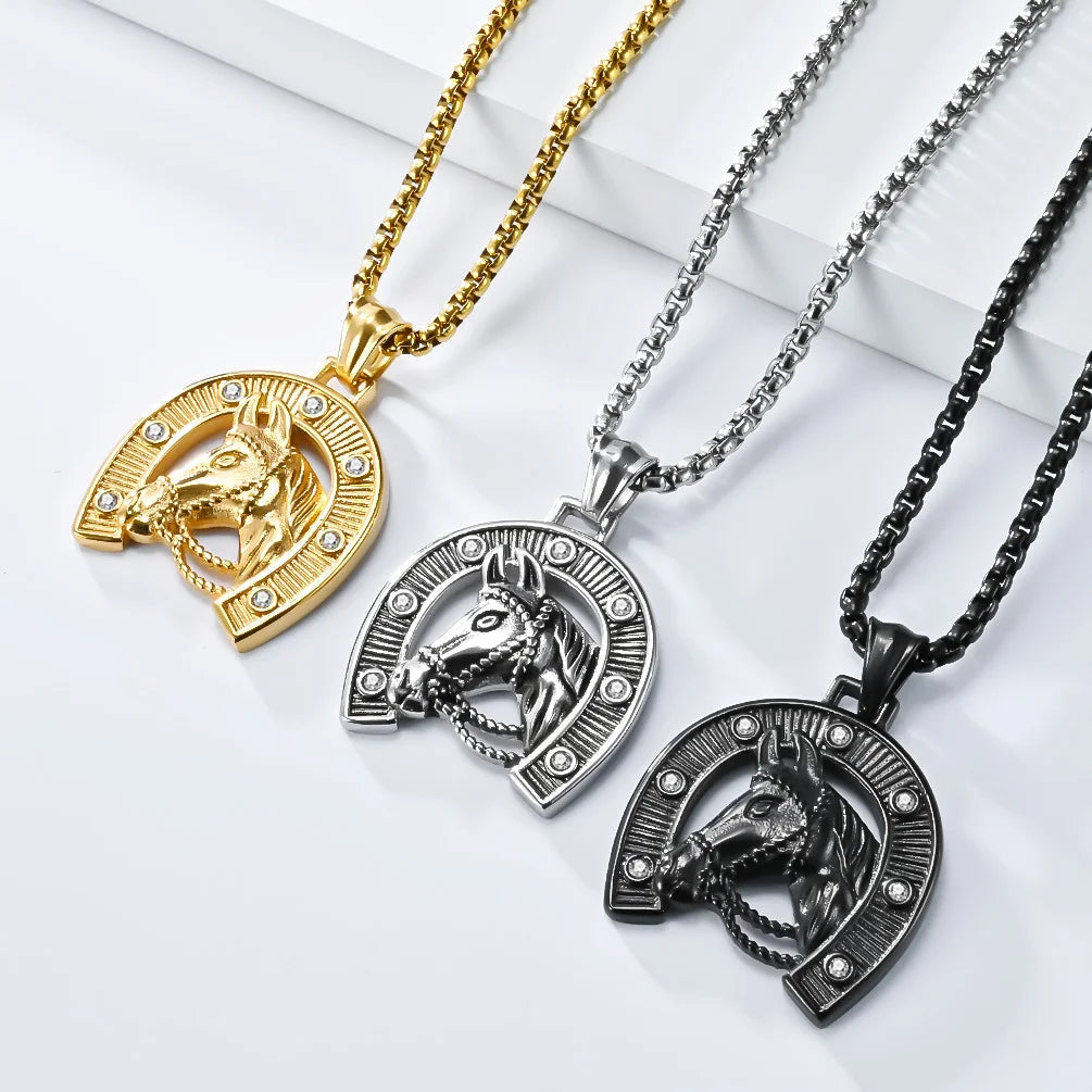Gold Horsehead Necklace