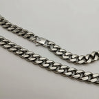 Polished Miami Cuban Curb Link Titanium Chain Necklace
