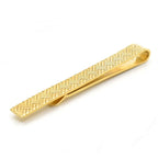 Gold Plated Braided Texture Men's Tie Clip