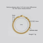 Gold Plated Stainless Steel Miami Cuban Link Bracelet