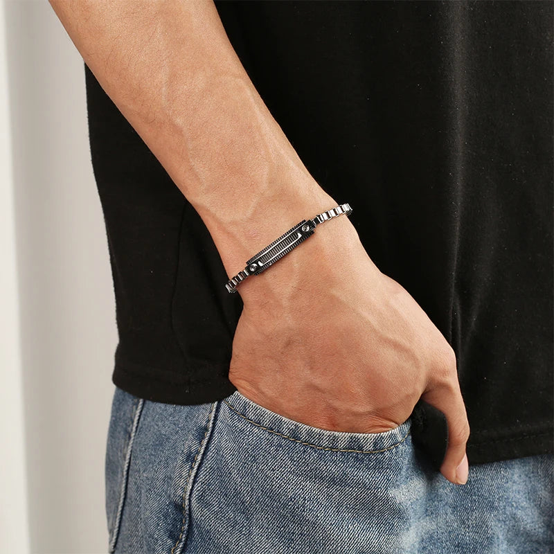 Silver-Tone Box Link Bracelet II