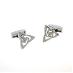 Triangular Knot Design Silver Finished Cufflinks