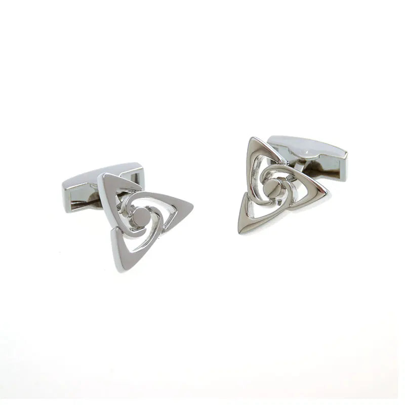 Silver-Tone Sharp Angle Cufflinks