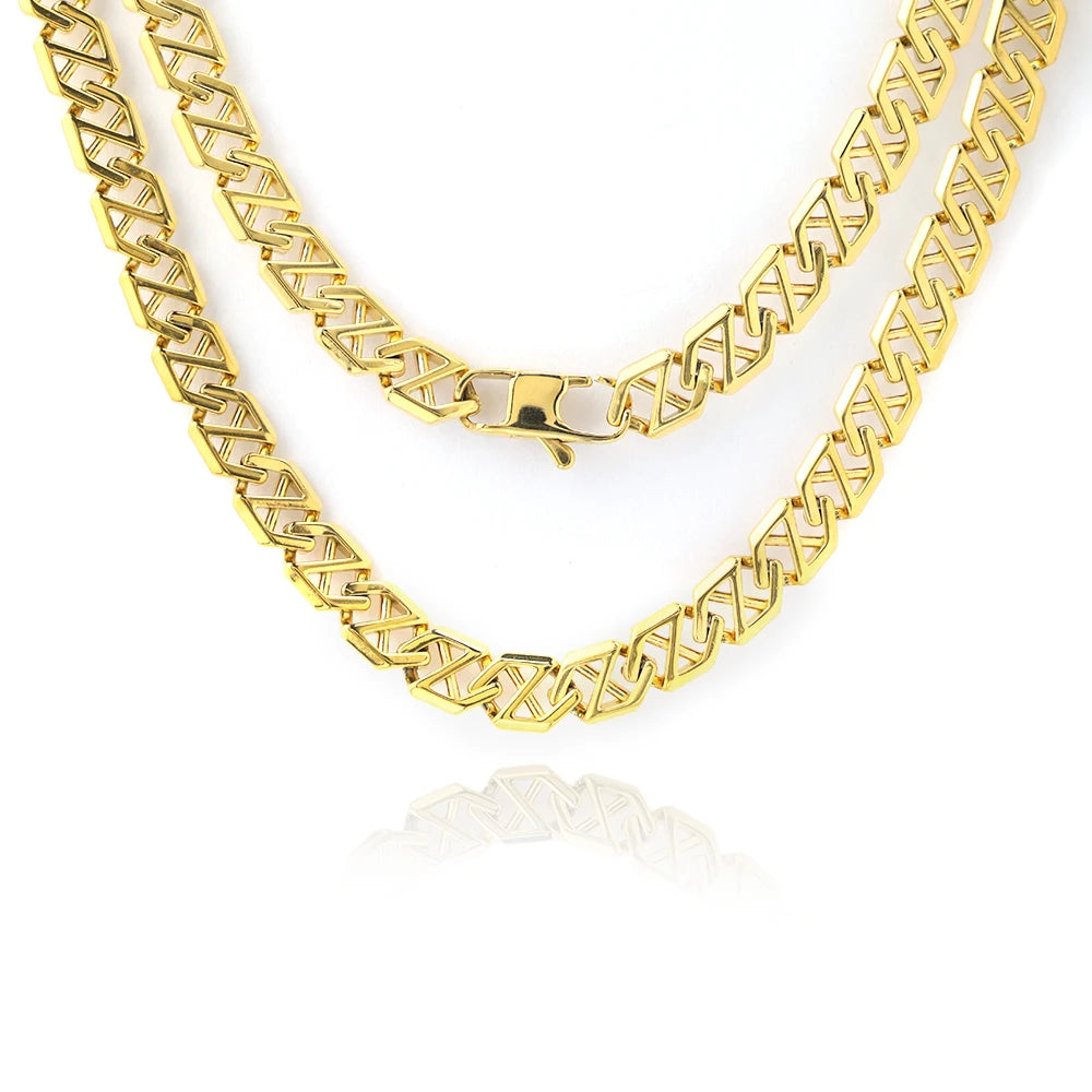 Men's Waterproof Geometric Cuban Link Necklace