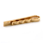 Gold Textured Diagonal Stripe Tie Bar
