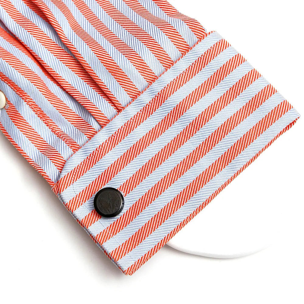 Златни ръкавели с конски мотив