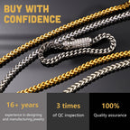 Men's Hip Hop Gold Silver Twisted Rope Chain Necklace