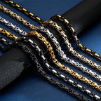 Men's Chunky Byzantine Link Chain Necklace