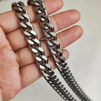Polished Miami Cuban Curb Link Titanium Chain Necklace