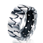 Vintage Bestial Tooth Cuban Link Stainless Steel Ring