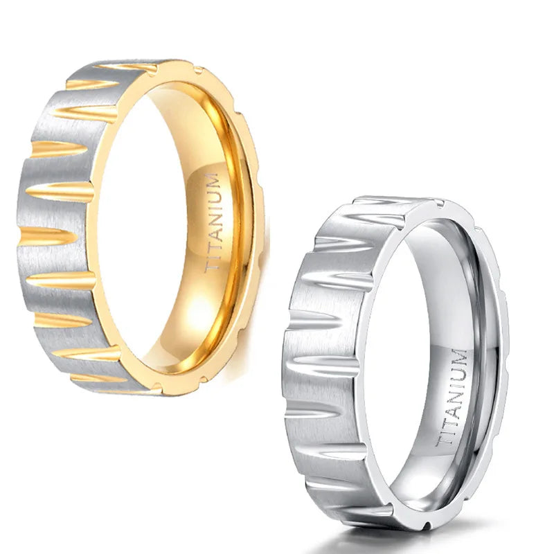 Gold Slanted Wheel Ring