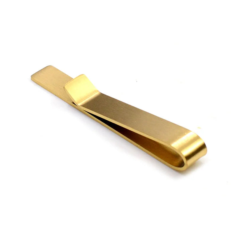 Men's Brushed Gold Tone Tie Clip