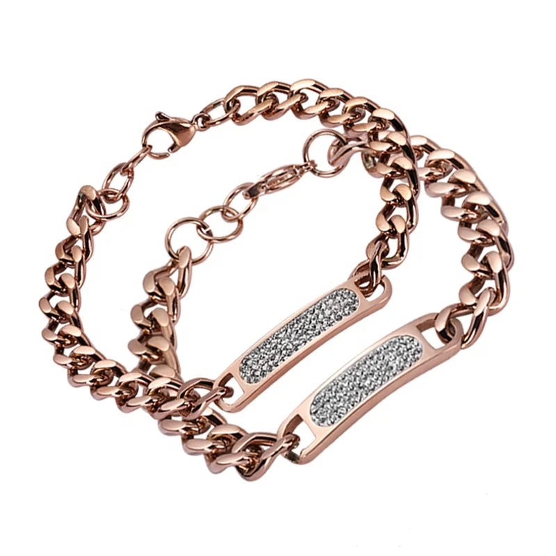 Gold Crystal Inset Bracelet